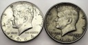 LOT 2 x 1/2 Dolara 1964 Kennedy INWESTYCJA SREBRO