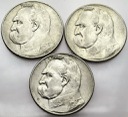 LOT 3 x 5 zł Józef Piłsudski INWESTYCJA AG SREBRO