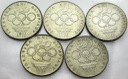LOT 5 x 200 zł 1976 OLIMPIADA INWESTYCJA SREBRO