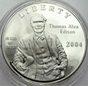1 Dolar One Dollar 2004 Thomas Edison