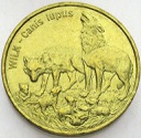 2 zł, złote 1999 Wilk Wilki