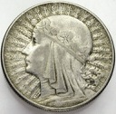 10 zł złotych 1932 Głowa kobiety, Polonia, babka