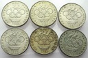 LOT 6 x 200 zł 1976 OLIMPIADA INWESTYCJA SREBRO