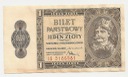 1938 1 zł złoty Chrobry seria ID, stan 2-, RZADKI