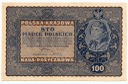 1919 100 Sto Marek Polskich ID Serja J, stan 2