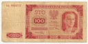 1948 100 zł, Sto Złotych, seria GL stan 4