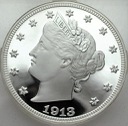 Replika 5 Centów 1913 Liberty Head SREBRO 999