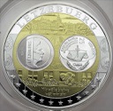 Wspólna Waluta Euro Luksemburg, SREBRO Ag999, 40mm