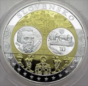Wspólna Waluta Euro Słowacja 1, SREBRO Ag999, 40mm