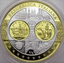 Wspólna Waluta Euro Włochy 2, SREBRO Ag999, 40mm