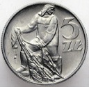 5 zł, pięć złotych z Rybakiem 1974 Rybak