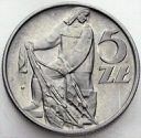 5 zł, pięć złotych z Rybakiem 1960 Rybak