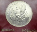 1000 zł złotych 1982 Jan Paweł II PRÓBA Ag STAN L