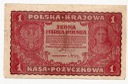 1919 1 Jedna Marka Polska I Serja U, stan 3-