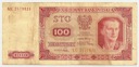 1948 100 zł, Sto Złotych, seria KE stan 4