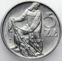 5 zł, pięć złotych z Rybakiem 1973 Rybak