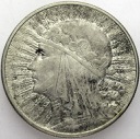 10 zł złotych 1932 Głowa kobiety, babka, Polonia