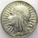 10 zł złotych 1932 Głowa kobiety, babka, Polonia