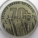 10 zł złotych 2010 Katyń 70 r Zbrodni Katyńskiej