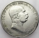 Austro-Węgry 5 koron 1908 Franciszek Józef SREBRO