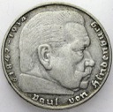 Niemcy 2 Marki 1938 D, Hindenburg, SREBRO