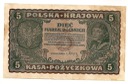 1919 5 Pięć Marek Polskich II Serja CU