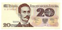 1982 20 zł złotych, Traugutt, seria A