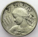 1 zł złoty 1925 Kobieta i kłosy, żniwiarka, kropka