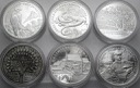 LOT 6 x 20 zł złotych 2008-2009 INWESTYCJA SREBRO