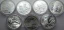 LOT 7 x 20 zł złotych 2008-2009 INWESTYCJA SREBRO