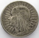 10 zł złotych 1932 Głowa kobiety, babka, Polonia