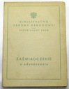 Krzyż Walecznych TYLKO NADANIE ZAŚWIADCZENIE 1966