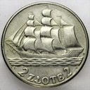 2 zł złote 1936 Żaglowiec Żaglówka Statek