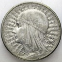 10 zł złotych 1932 Głowa kobiety, babka, Polonia