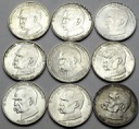 LOT 9 x 50000 zł 1988 Piłsudski INWESTYCJA SREBRO