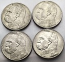 LOT 4 x 10 zł Józef Piłsudski INWESTYCJA AG SREBRO