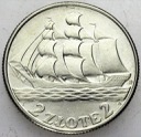 2 zł złote 1936 Żaglowiec Statek PIĘKNA