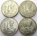 LOT 4 x 10000 zł 1987 Jan Paweł II INWESTUJ SREBRO