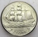 2 zł złote 1936 Żaglowiec Statek ŁADNA