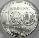 Kanada 1 dolar 1975 SREBRO, 100 lat Winnipeg