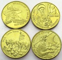 4 x 2 zł 1999 Chopin, Wilk, Łaski, Waza