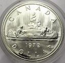Kanada 1 dolar 1972 Canoe kanu SREBRO
