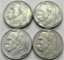 LOT 4 x 10 zł Józef Piłsudski INWESTYCJA AG SREBRO