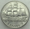 2 zł złote 1936 Żaglowiec Statek ŁADNA