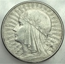 10 zł złotych 1932 Głowa kobiety, babka, Polonia
