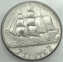 2 zł złote 1936 Żaglowiec Statek