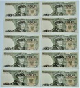 LOT 10 x 50 zł, złotych Karol Świerczewski