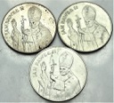 LOT 3 x 10000 zł 1987 Jan Paweł II INWESTUJ SREBRO