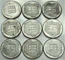 LOT 9 x 200 zł 1974 XXX lat PRL INWESTYCJA SREBRO