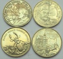 4 x 2 zł 1997 Batory Pieskowa Skała Jelonek